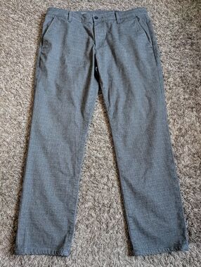 Adriano AG Marshall Slim Grey/Black Print Cotton 29" Trouser Men's 36